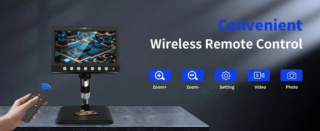 5MP 7'' Digital Microscope 1200x Magnification HD Coin Microscope with 8 LEDs Soldering Microscope for Electronics PCB Repair Shopifynow