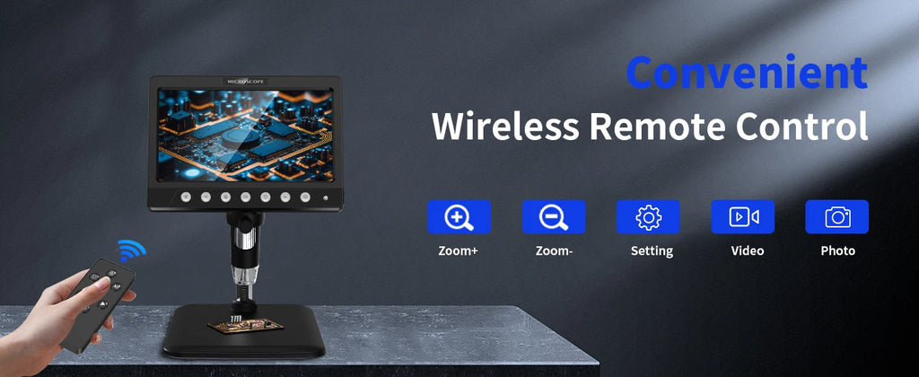 5MP 7'' Digital Microscope 1200x Magnification HD Coin Microscope with 8 LEDs Soldering Microscope for Electronics PCB Repair Shopifynow