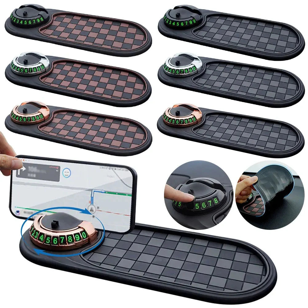 Car Dash Mat Anti Slip Rug with Auto Phone Holder Silicone Dashboard Car Pad Mat for Phones Keys Gadgets Shopifynow