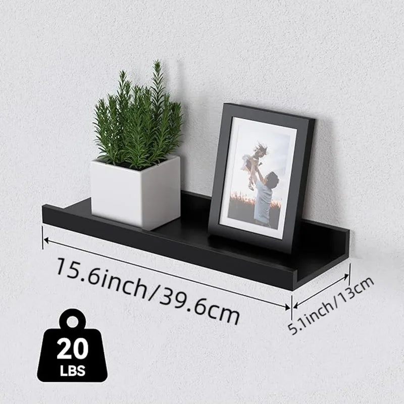 6 pieces wall hanging TV wall Mezzanine bedroom living room Solid wood partition wall Honor wall display stand black Shopifynow