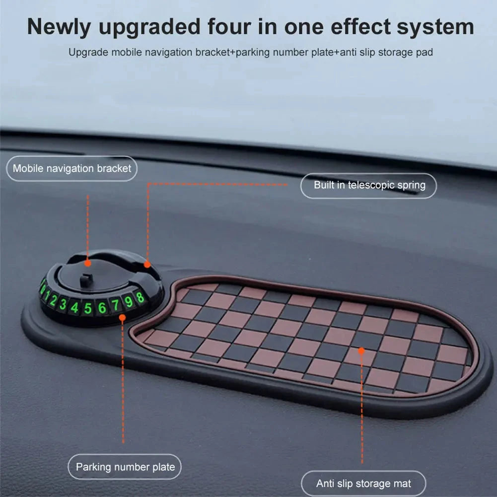 Car Dash Mat Anti Slip Rug with Auto Phone Holder Silicone Dashboard Car Pad Mat for Phones Keys Gadgets Shopifynow
