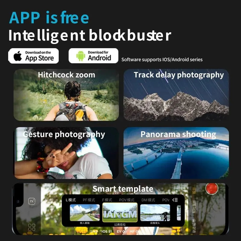 AOCHUAN 3-Axis Handheld Gimbal Stabilizer SmartXE for Smartphone for iPhone Android AI Face Tracking TikTok Vlog - Shopifynow