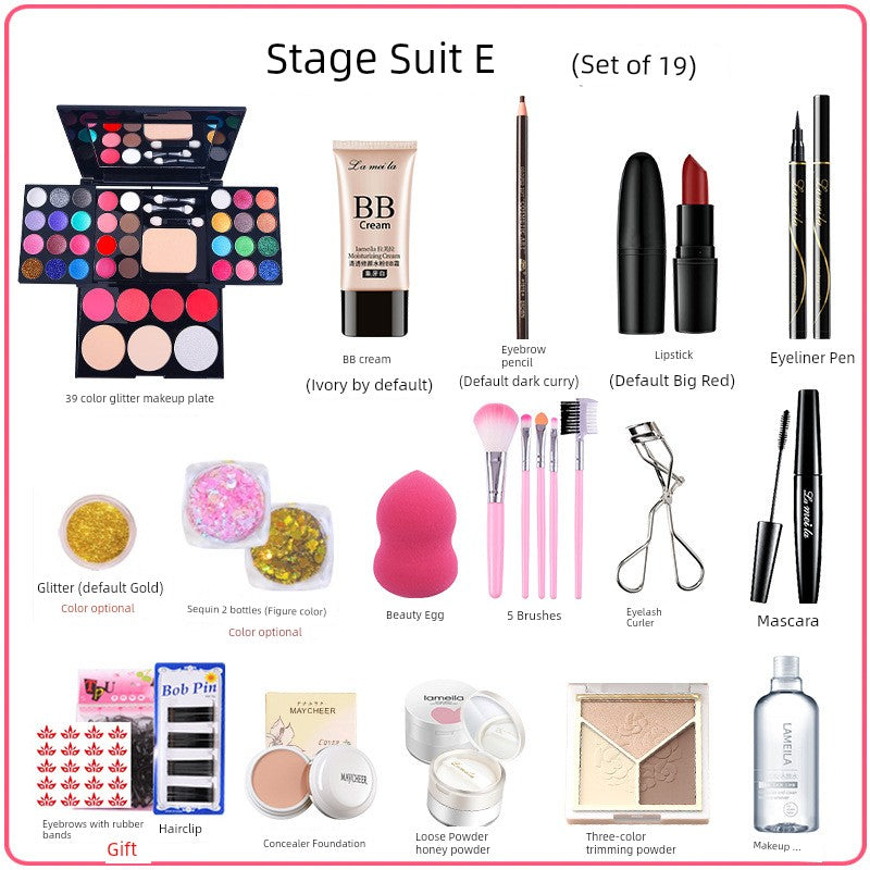 Genuine Goods Kids Student Stage Makeup Watch Show Eye Shadow Blush Powder One Makeup Palette Makeup Full Set Shopifynow