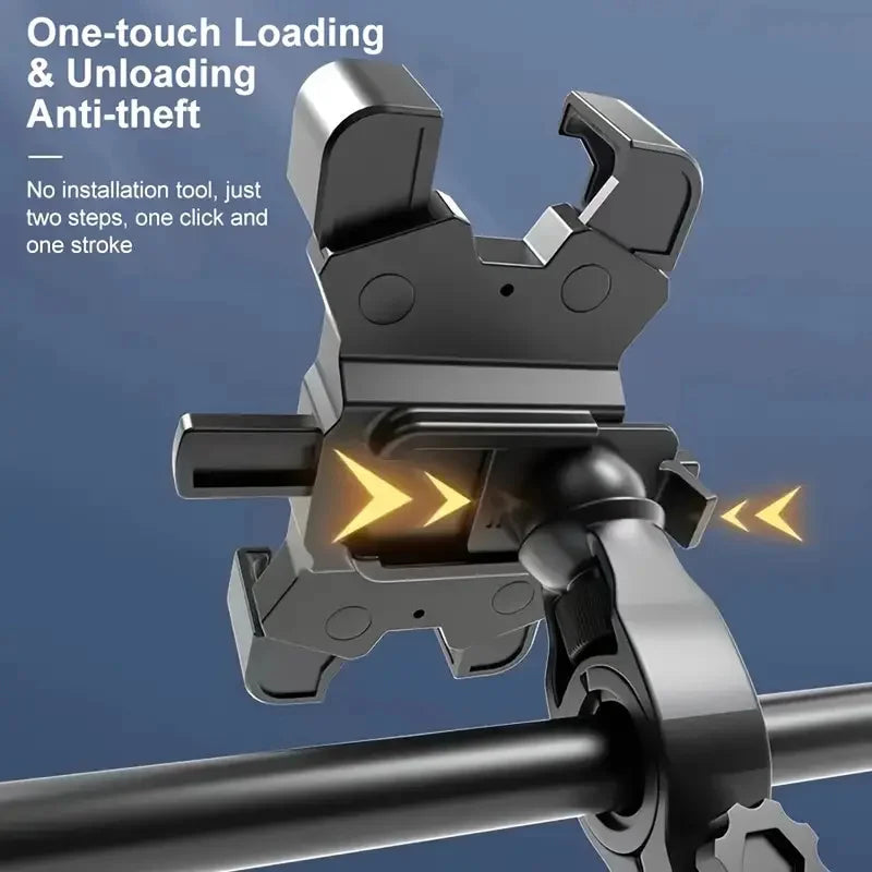 2PCS 360° Rotatable & Adjustable Bike/Motorcycle Phone Mount - Shockproof, Anti-Slip Holder For phone, - Durable Abs Material Shopifynow