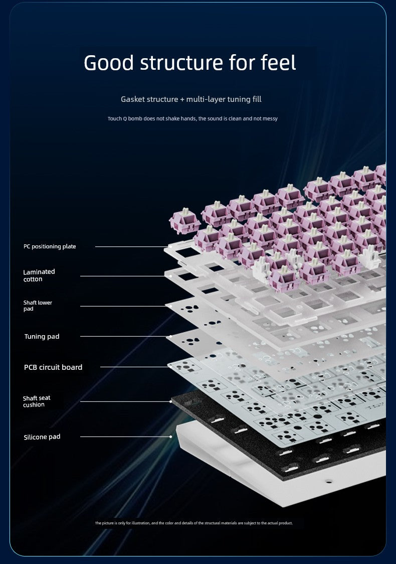 Ikbc Mechanical Keyboard K108 Wireless Bluetooth Office Girl Keyboard Three-Mode RGB E-Sports Games Keyboard Boys Shopifynow