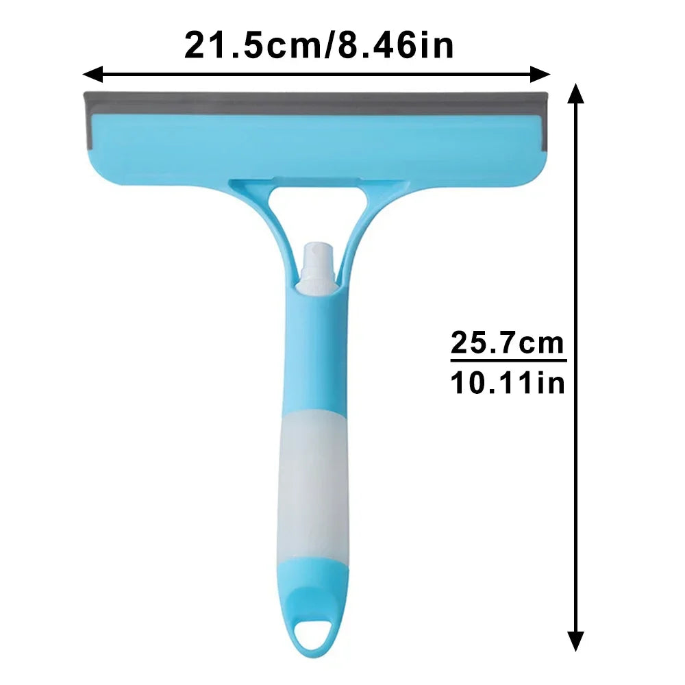 3 in 1 Window Cleaning Squeegee Multi Function Glass Mirror Wiper with Spray Bottle Microfiber Scrub Household Car Cleaner Tools Shopifynow