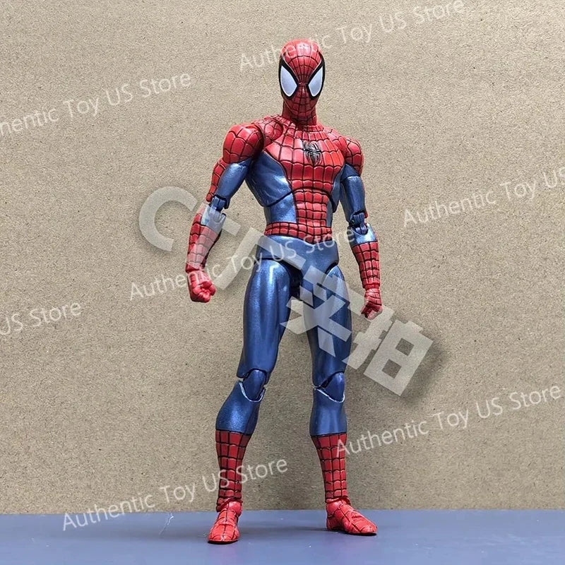 Original Ct Toys Spiderman Mafex 075 The Amazing Spider-Man Comic Ver Anime Action Figure Model Gifts Toys Shopifynow