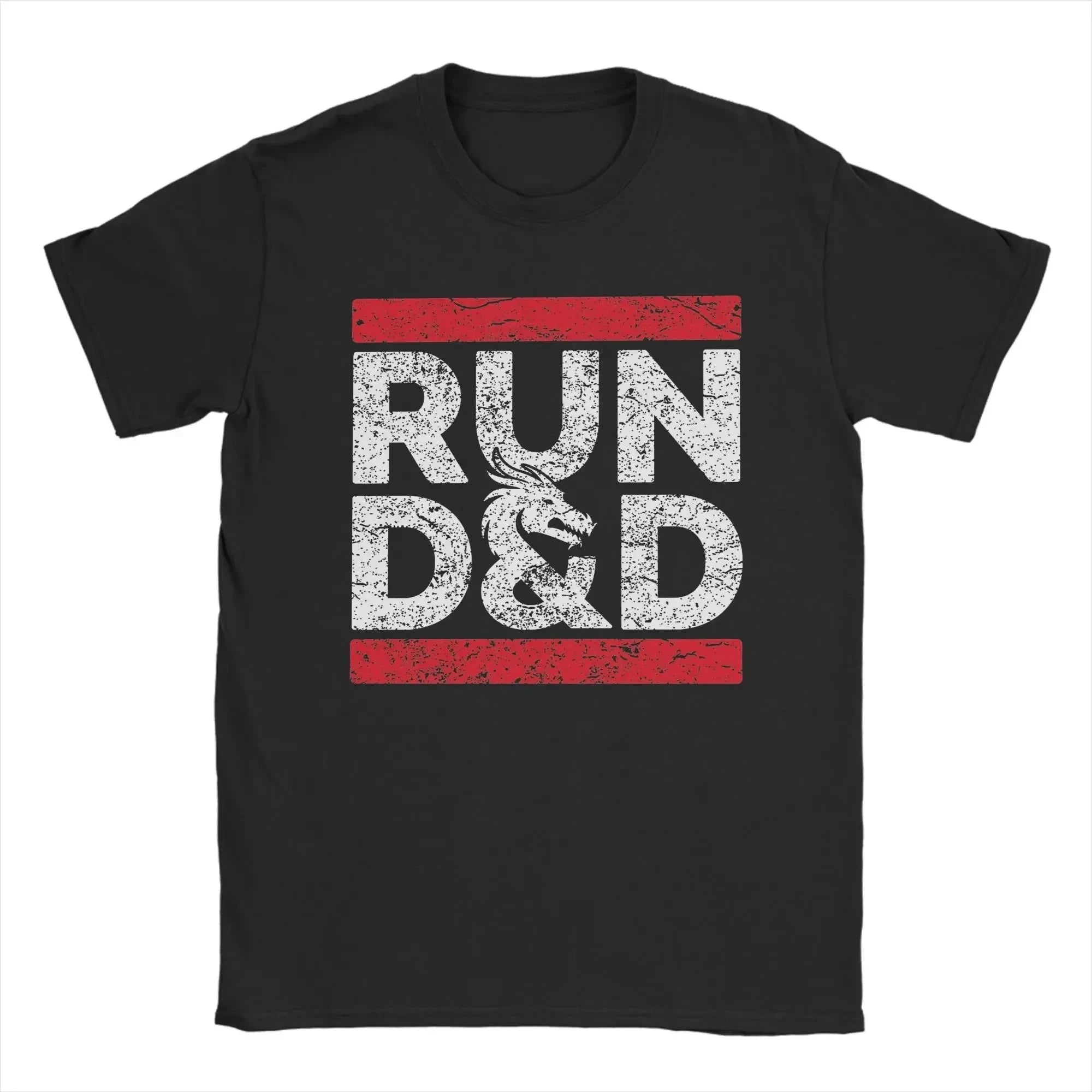 Vintage Dungeon Master Dice Dragon T-Shirt Men Round Collar 100% Cotton T Shirts DnD Short Sleeve Tees Plus Size Tops Shopifynow