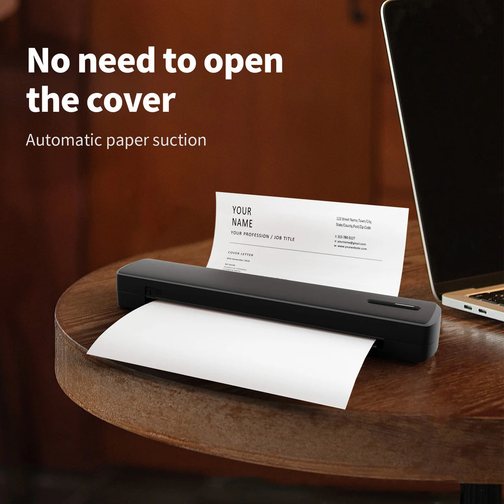 Inkless Portable Printer Thermal Wireless for Travel A4 Printer HD C80 300DPI US Compatible Android /Windows/Mac/IOS School Car Shopifynow