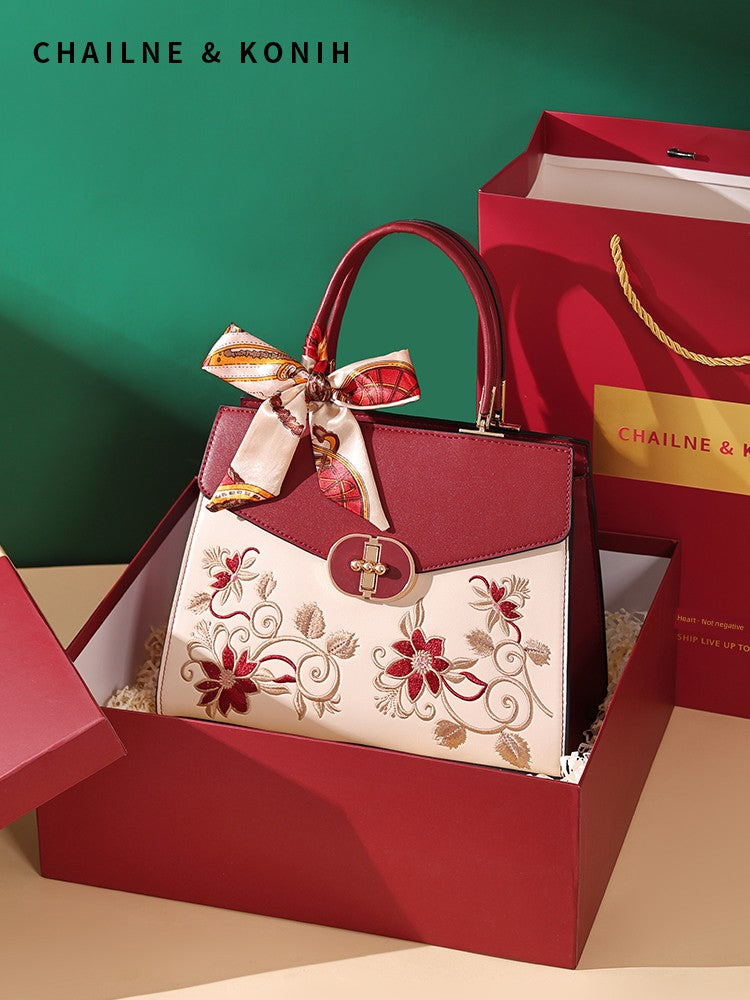 Chinese Style Mother Bag Wedding Bag Female Fancy Middle-Aged Red Wedding Bag Elegant Mother-in-Law Wedding Handbag Shopifynow