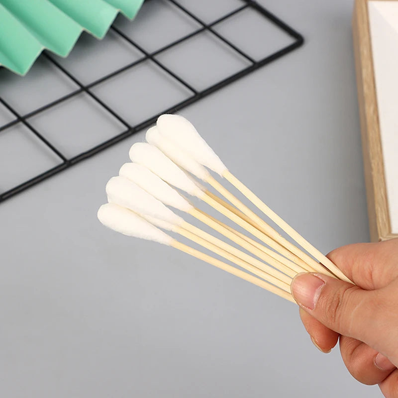 Disposable Sterile Medical Supplies Cotton Swabs Single Head Wound Sterilization Cleaning Wooden Long Cotton Swabs Stick Shopifynow