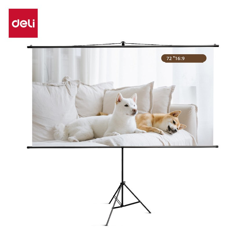 Deli Hanging Projection Screen Curtain Electric Remote Control 100-Inch 4:3 Projection Curtain Office For Home Projector Curtain 120-Inch 16:10 Tripod Screen Wall Screen 84-Inch Shopifynow
