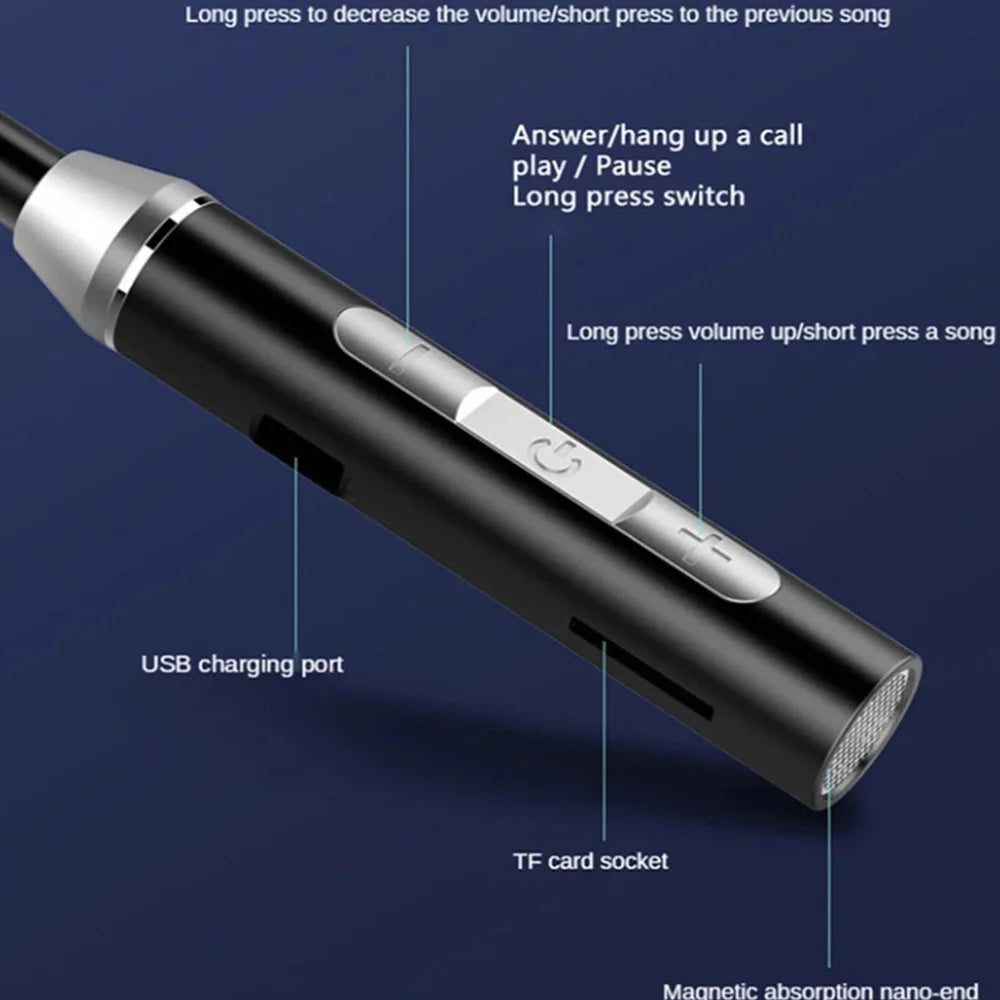 Wireless Hanging Neck Band Earphones Large Battery Bluetooth 5.1 Headset for Sports Shopifynow