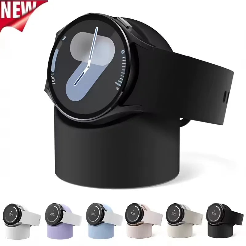Compatible with Samsung Galaxy Watch 7 6 5 Charger Stand 40 44 46mm Galaxy Watch 5Pro Charger silicone Stand Charging base - Shopifynow