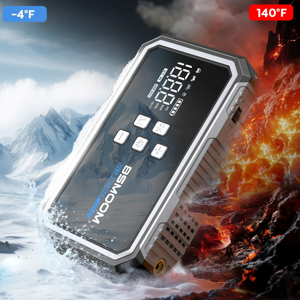 Car Jump Starter Air Compressor Power Bank 12V 21800mAh/26800mAh Starting Device Emergency Car Battery Charger Booster Buster - Shopifynow