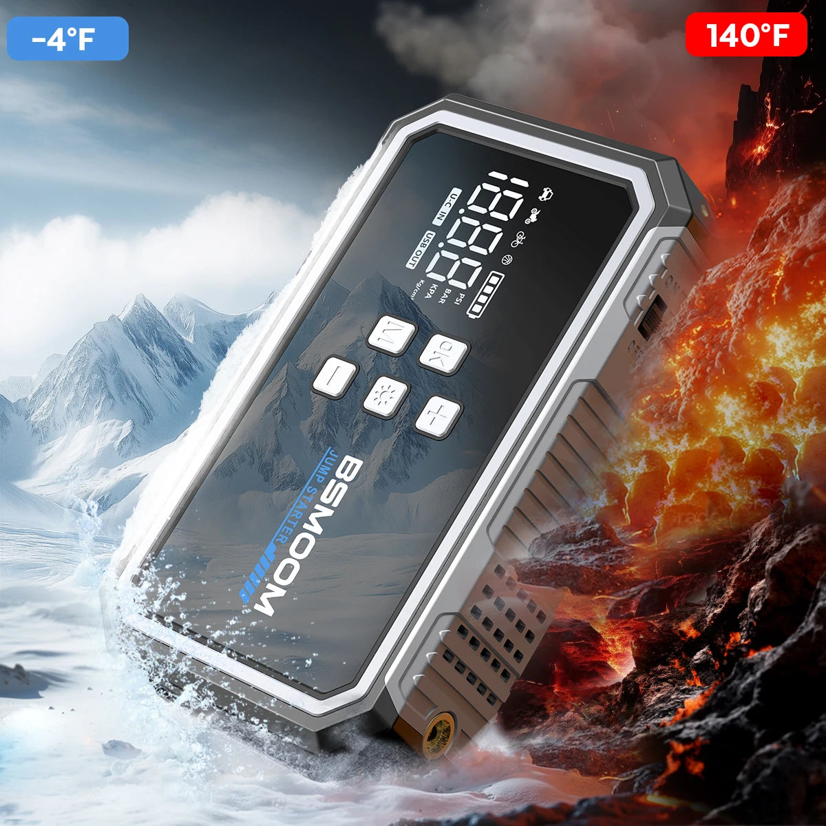 Car Jump Starter Air Compressor Power Bank 12V 21800mAh/26800mAh Starting Device Emergency Car Battery Charger Booster Buster - Shopifynow