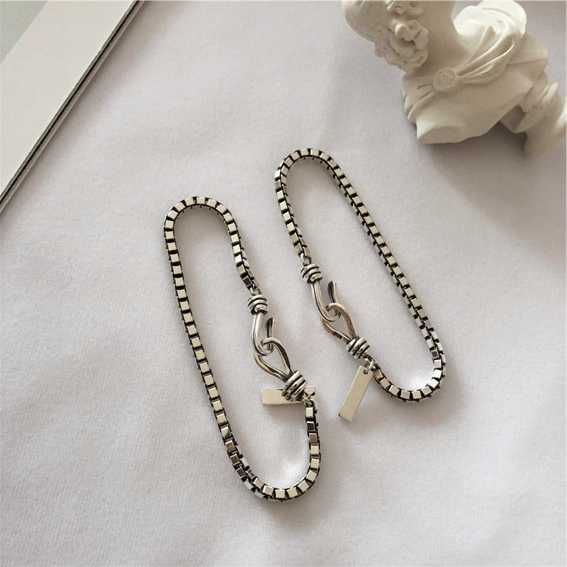 Vintage Box Chain Cross Bracelet, With A Unisex Design, Suitable For Daily Wear And Social Occasions , A Stylish Accessory For All Seasons Shopifynow