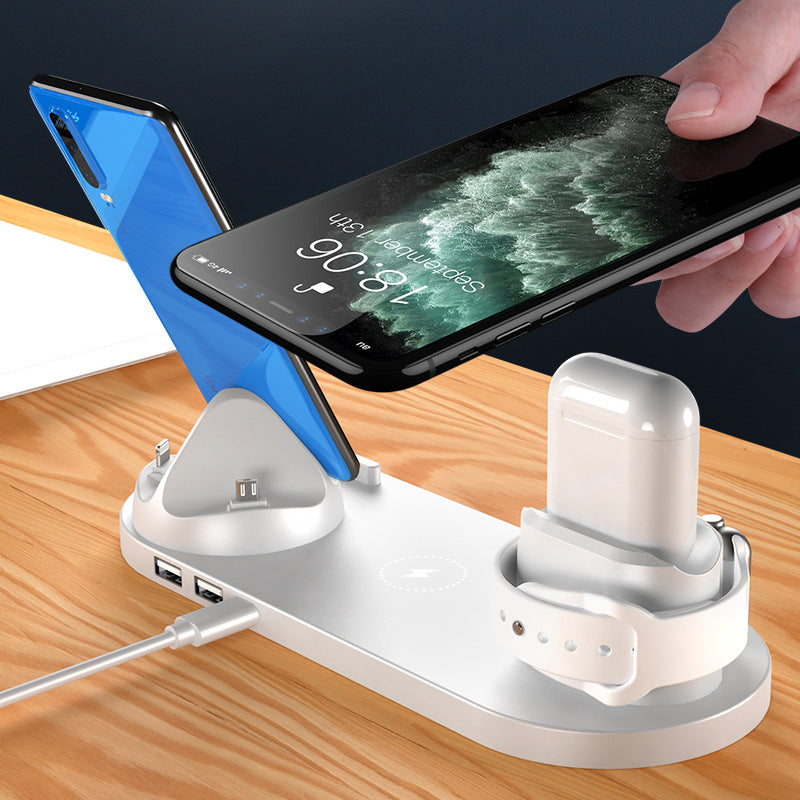 Wireless Charger For IPhone Fast Charger For Phone Fast Charging Pad For Phone Watch 6 In 1 Charging Dock Station New Shop Deals