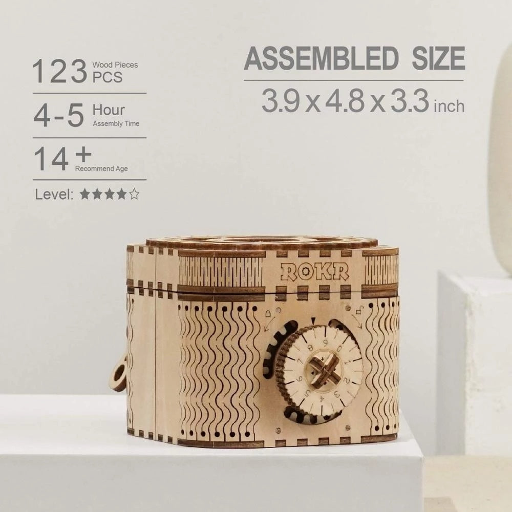 Robotime Rokr 123Pcs Treasure Box Creative 3D Wooden Puzzle Game Assembly Toys Chris Gift For Children Adults Teens Dropshipping Shopifynow