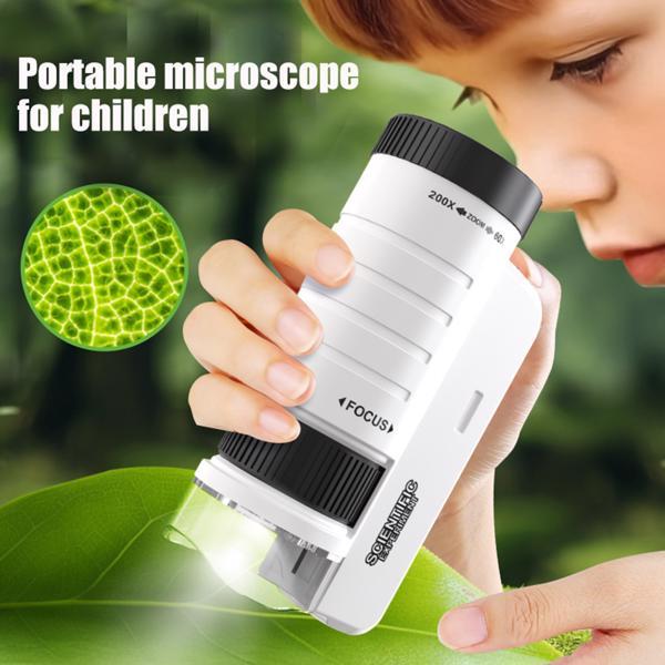 Bio Educational Science Experiment Toy Gift, Microscope For Kids - 5804A Black Shopifynow