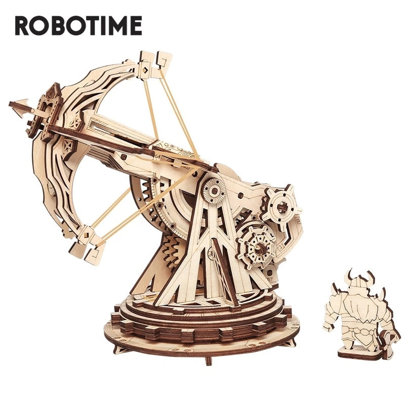Robotime ROKR Siege Heavy Ballista 3D Wooden Puzzle War Game Assembly Toys Gifts for Children Boys Kids KW401 Dropshipping Shopifynow