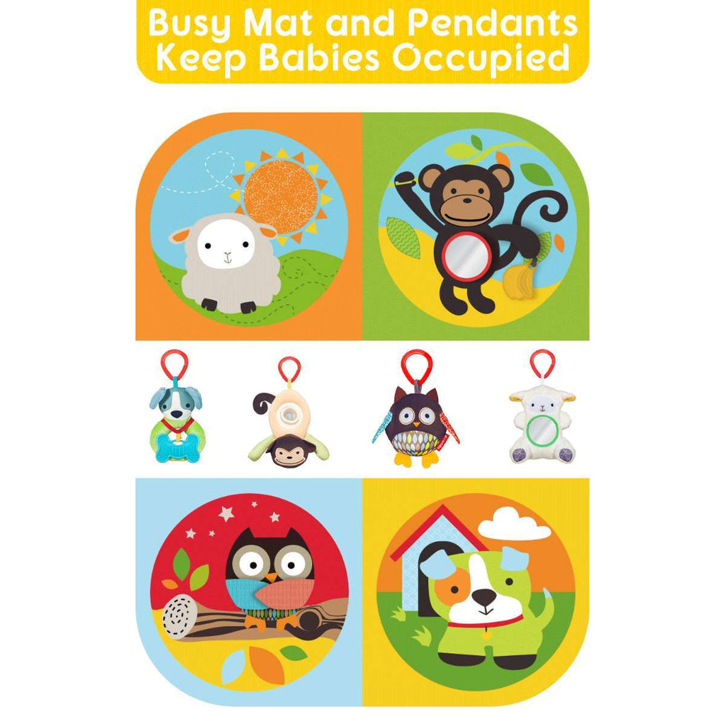 Keeygo Baby Play Mat Zoo Theme Sensory Infant Toys Keep Baby Occupied Toddler Activity Gym Develop Neck Strength Play Gym For Babies 0-6 Months Washable Baby Gyms  Playmats Shopifynow