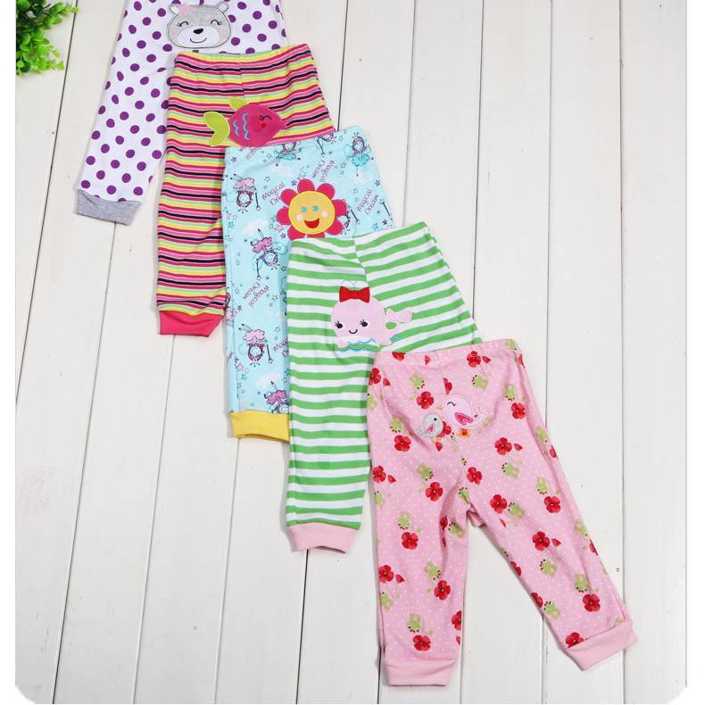 Cartoon print children's leggings 5 pieces Shopifynow