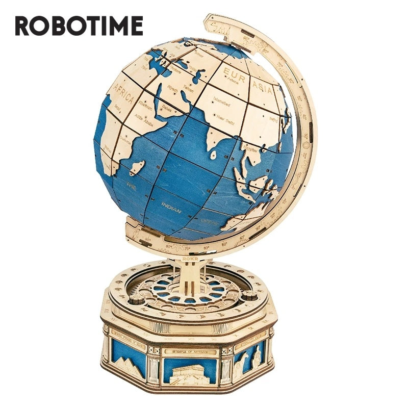 Robotime Globe Earth 567pcs 3D Wooden Puzzle Games Ocean Map Ball Assemble Model Toys Xms Gift for Children Boys Dropshipping Shopifynow