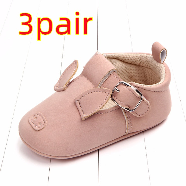 Spring and autumn cartoon animal baby shoes matte leather non-slip soft bottom baby shoes wholesale 0884 CJ