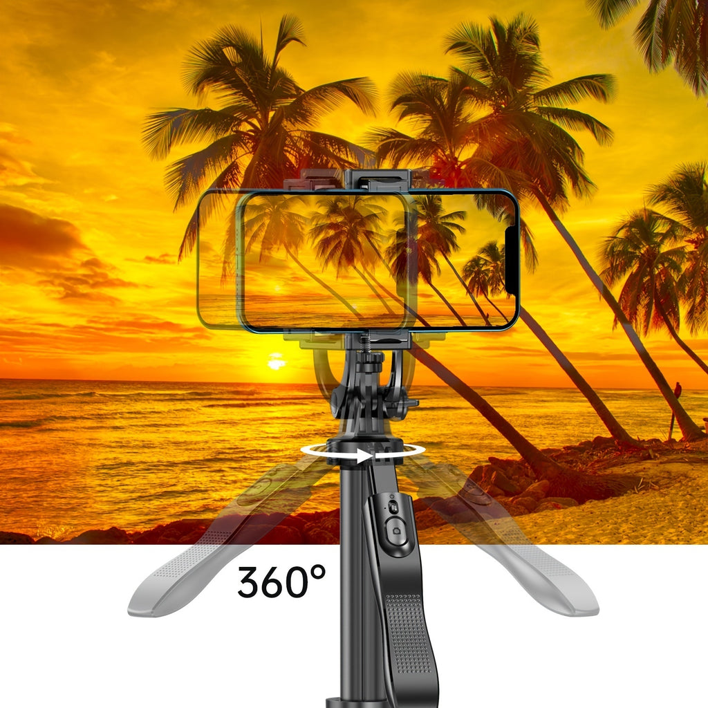 61 Selfie Stick Tripod, All In One Extendable Phone Tripod Stand With Wireless Remote  Rotation For IPhone And Android Phone Selfies, Video Recording, Vlogging, Live Streaming, Aluminum, Black Shopifynow