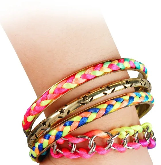 4Pcs Colorful Woven Burnished Gold Bracelets Set Shopifynow