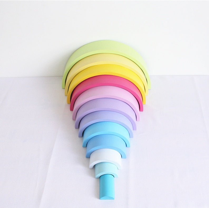 Jigsaw Puzzle Large 12-piece Arch Bridge Rainbow Building Blocks Early Childhood Education Toys Shopifynow