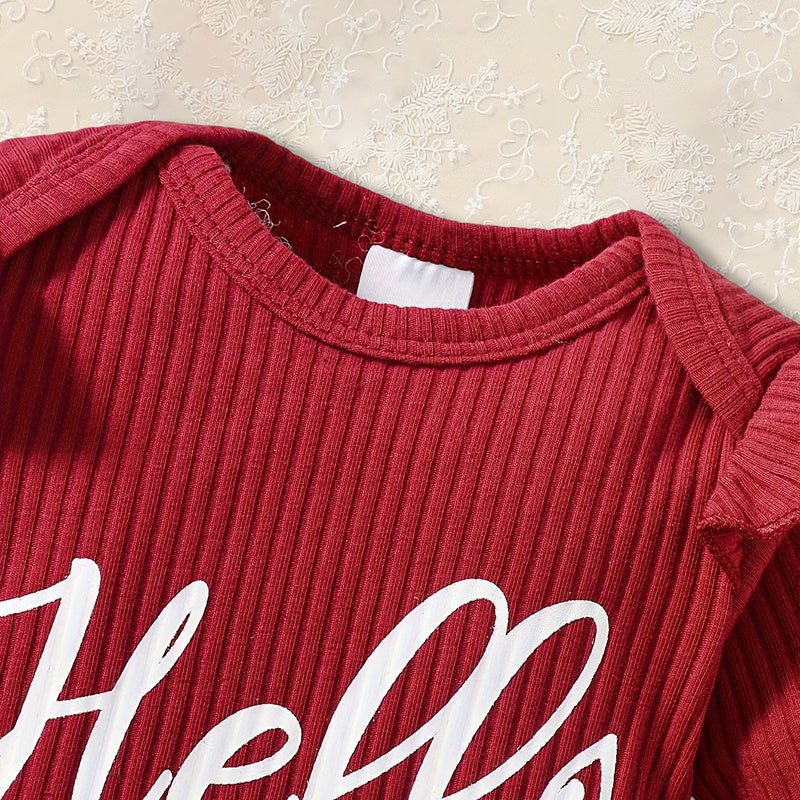 Newborn Baby Girl 'Hello I'm New Here' Romper Set Includes Floral Pants, Hat, Headband, & Coming Home Outfit Shopifynow