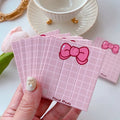  Pink Plaid Bow 6*7