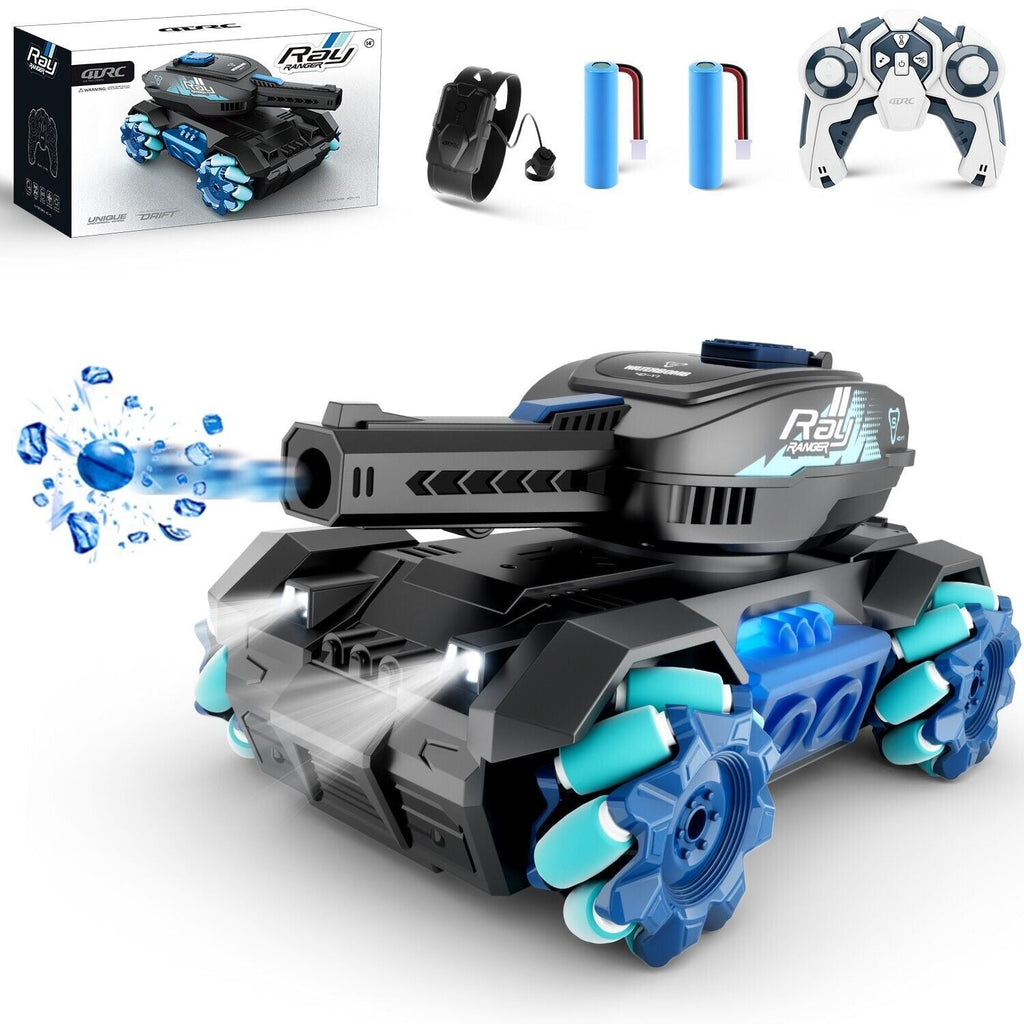 RC Tank Toys Four Wheel Drive Remote Control Car 2.4G Gesture Control Water Bomb Shopifynow