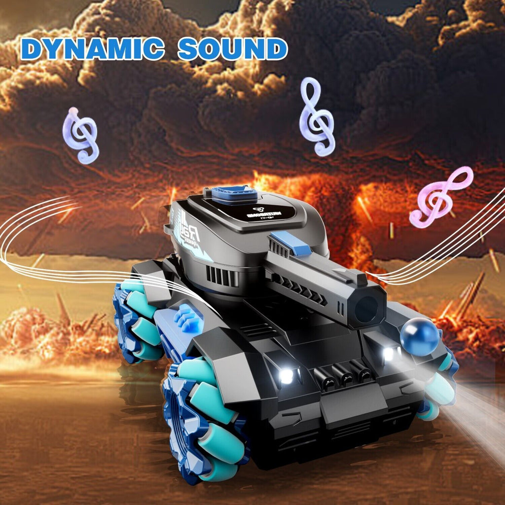 RC Tank Toys Four Wheel Drive Remote Control Car 2.4G Gesture Control Water Bomb Shopifynow