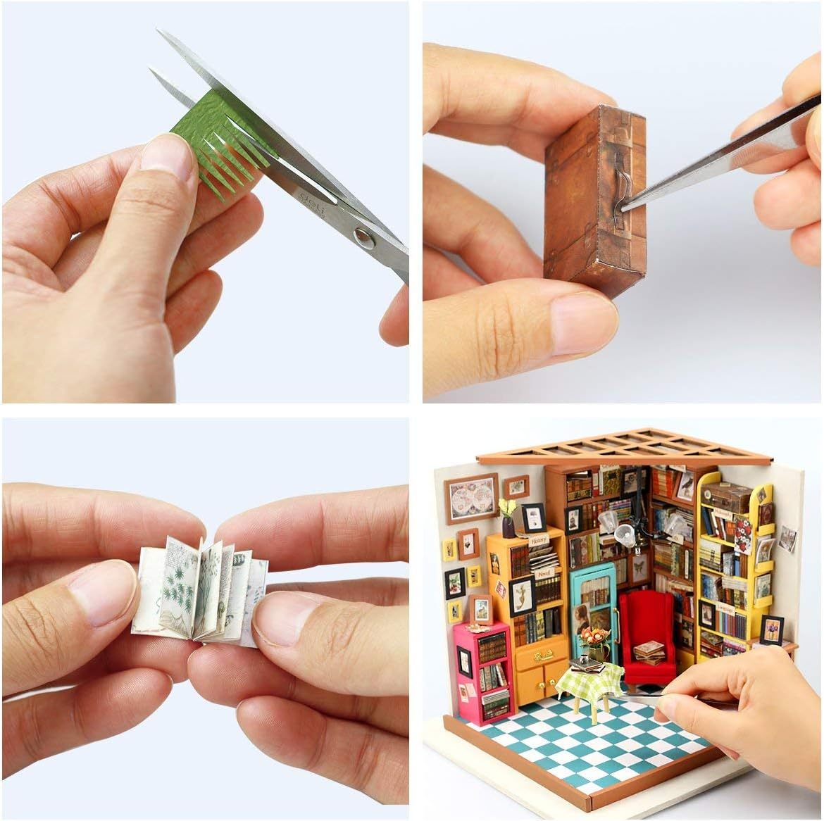 ROBOTIME DIY Miniature Dollhouse Kits Wooden Dollhouse Model DG102 DG104 DG108 DG109 Shopifynow
