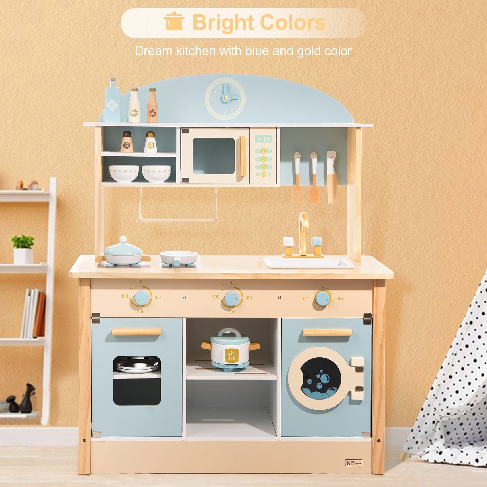 ROBOTIME DIY Pretend Play Kitchen Cooking Toy Set Gift For Boys And Girls Shopifynow