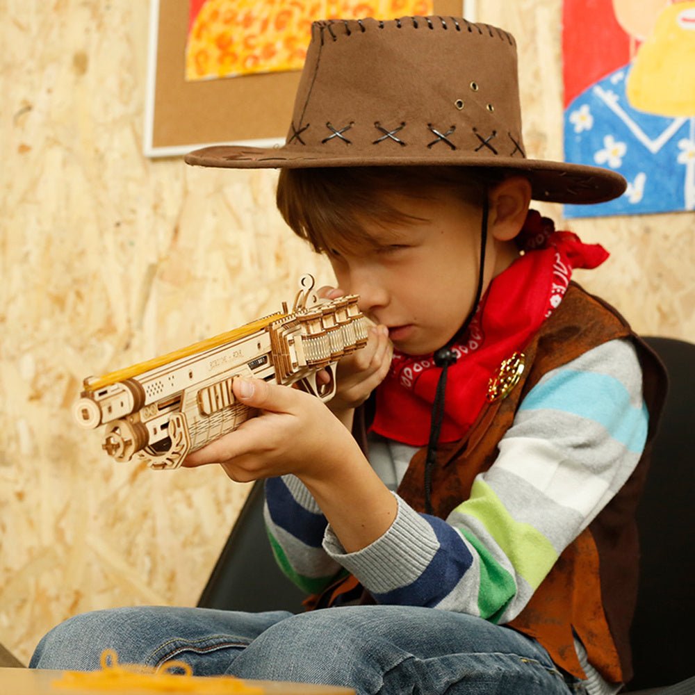 Robotime ROKR Revolver Gun Model Toys 3D Wooden Puzzle Games Crafts Gift For Children Kids Boys Birthday Christmas Gift Dropship Shopifynow
