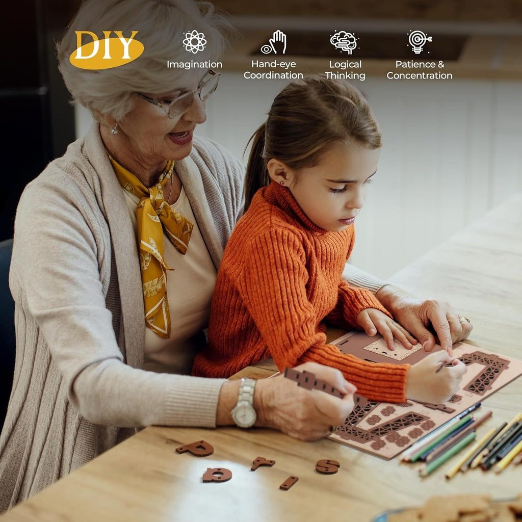 ROBOTIME Rolife Night Of The Eiffel Tower Large Wooden Puzzle With 4 Light Shows For Gift TGL01 Shopifynow