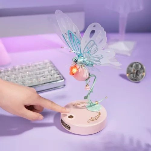 ROKR Starry Blue Mechanical Butterfly Plastic 3D Puzzle DIY Model Kid Xmas Gifts Shopifynow