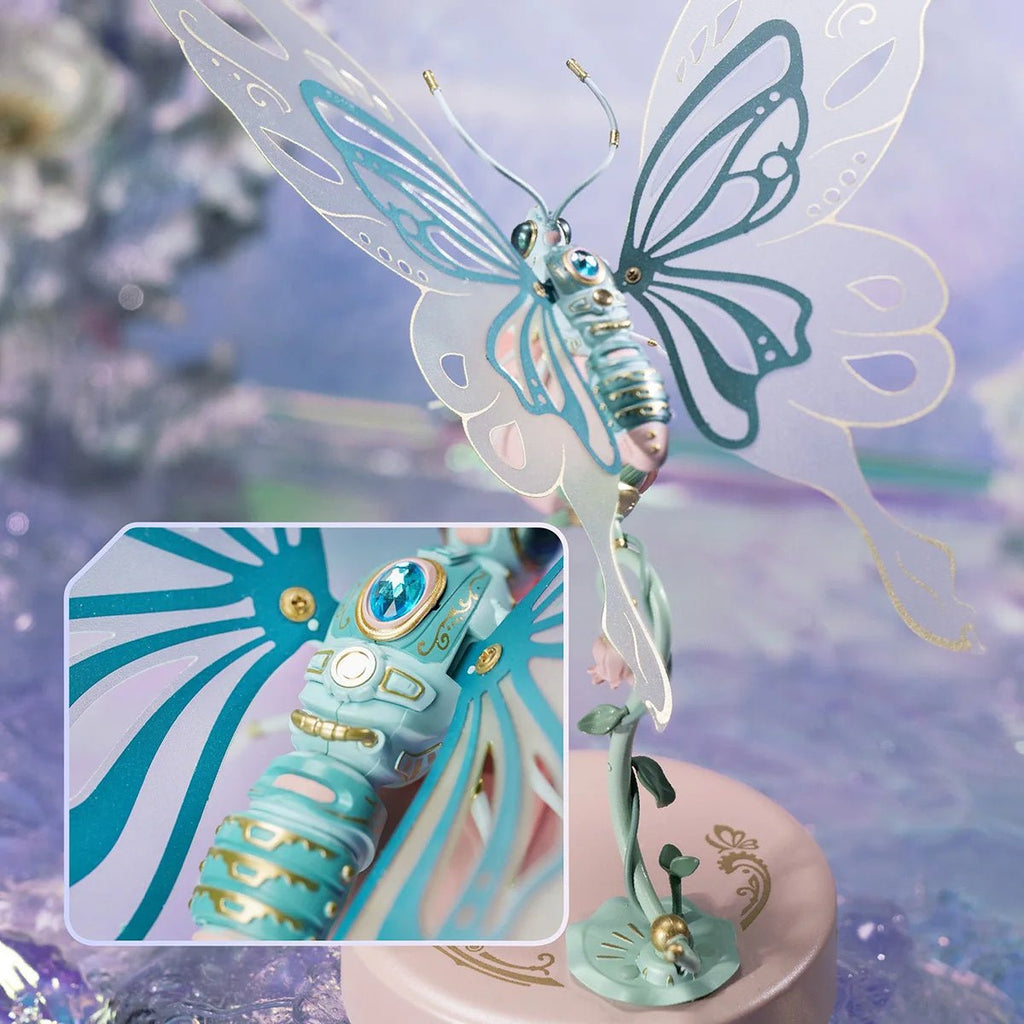 ROKR Starry Blue Mechanical Butterfly Plastic 3D Puzzle DIY Model Kid Xmas Gifts Shopifynow
