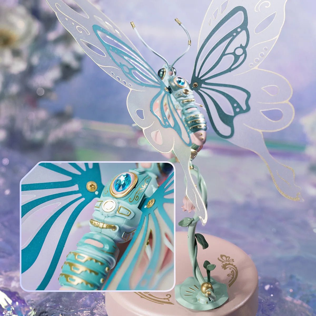 ROKR Starry Blue Mechanical Butterfly Plastic 3D Puzzle DIY Model Kid Xmas Gifts Shopifynow