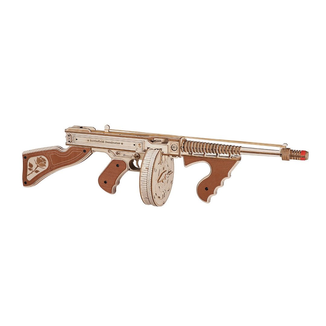 Rokr Thompson Submachine Gun Toy Gift For Boys Wooden Puzzle LQB01 Firing Model Shopifynow