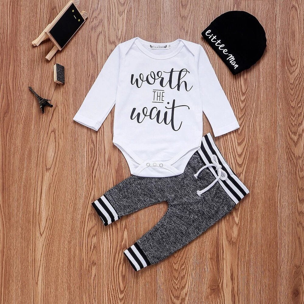 US Newborn Baby Boy Girl Tops Romper Bodysuit Jumpsuit Pants Outfits Clothes Set Shopifynow